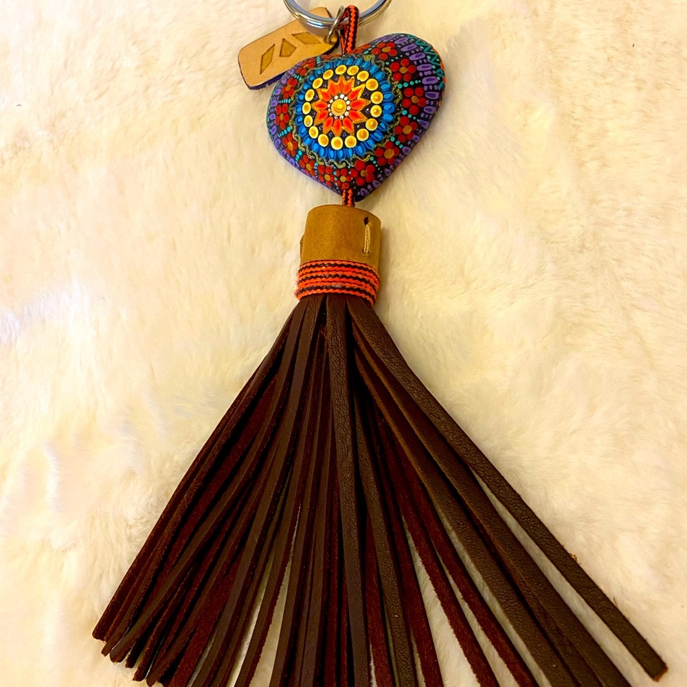 Consuela heart bag charm